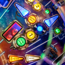 The Stern Premium pinball features.