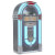 The Pureline 128v jukebox in grey with light show.