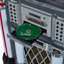 The CD drawer on the 105V jukebox.