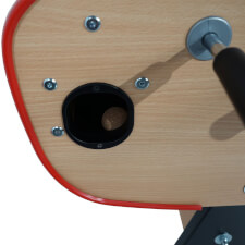 The baby-foot Goal football table ball exit.