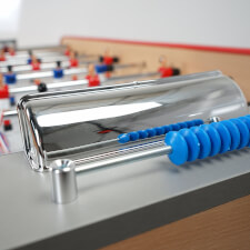 The baby-foot Goal football table ball exit.