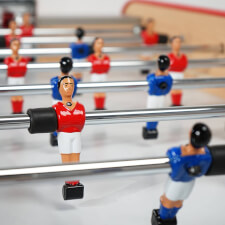 The baby-foot Goal football table players.