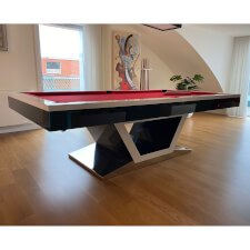 The Vermont slate bed pool table.