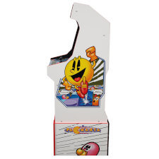 Arcade1up Bandai Namco Pac-Mania legacy arcade machine side.