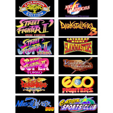 Arcade1Up Street Fighter II Blue Cabinet games.