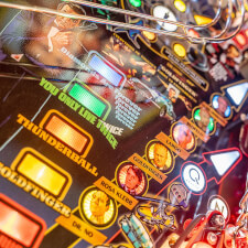 Stern James Bond 007 Pinball machine Pro playfield details.