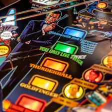 Stern James Bond 007 Pinball machine Premium pinball features.