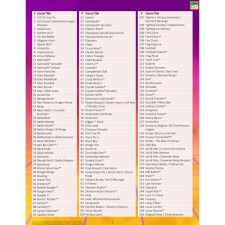Page one of the ALU games list.