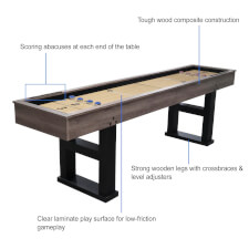 The Strikeworth Home Shuffleboard features.