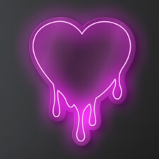 The Dripping Heart Neon Sign.