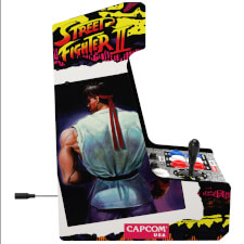 The Arcade1up Street Fighter II countercade side graphics.