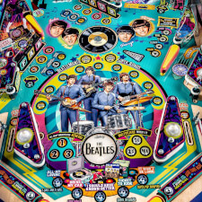 Stern Beatles Pinball diamond playfield close up.