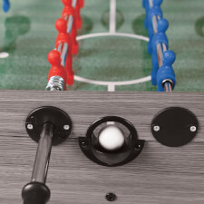 The Garlando F-100 football table ball exit.