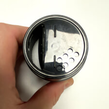 The easy-sprinkle lid on the powder tube.