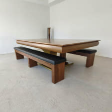 The Graal slate bed pool dining table.