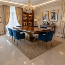 The Graal slate bed pool dining table.