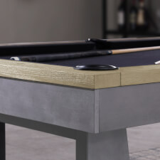 Close-up of the table corner.
