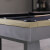 Close-up of the table corner.