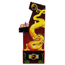 The Arcade 1up Mortal Kombat Midway legacy arcade cabinet artwork.