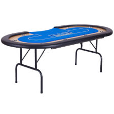 The Tekscore folding poker table with Dealer Position.