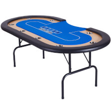 The Tekscore folding poker table with Dealer Position.