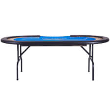The Tekscore folding poker table with Dealer Position.