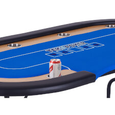 A can of lager in a drinks holder.