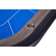 Drinks holders on the High Roller poker table.