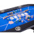The contents of the chip set on a poker table.