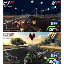 The MotoGP VR Arcade machine screenshots.