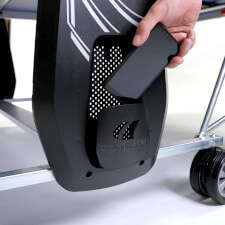 Use the built-in storage to hold phones and accessories.