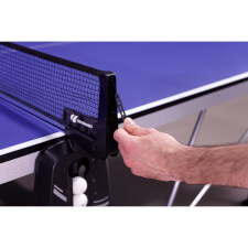 Adjusting net tension.