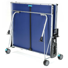 The blue table in folded position.
