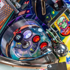 The Foo Fighters pinball machine playfield features.