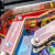 The Foo Fighters pinball machine playfield features.