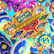 The Foo Fighters pinball machine playfield features.