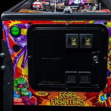 The Foo Fighters premium pinball cabinet coin mechanism.