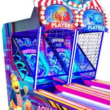 Aqua-Ball Skeeball arcade machine.