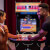 People playing Arcade1Up NBA Jam machine.