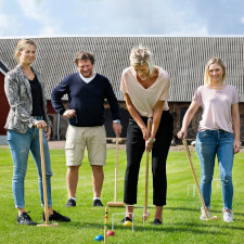 The Croquet Pro 4-Mallet set.