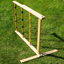 The Ladder Game in a garden.