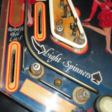 Refurbished Diamond Lady pinball machine details.