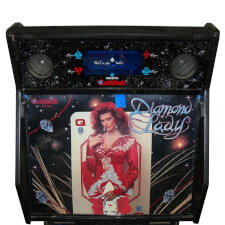Refurbished Diamond Lady pinball machine top.
