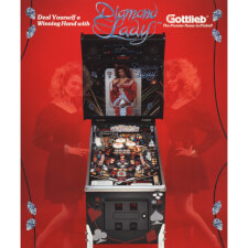 Refurbished Diamond Lady pinball flyer.