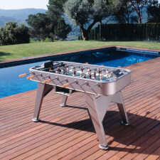 The R2 Football table in inox.