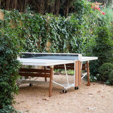 The RS Ping Pong Folding Table in White.