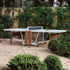 The RS Ping Pong Folding Table in White.