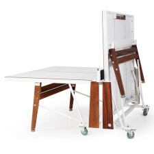 The RS Ping Pong Half Folded Table in White.