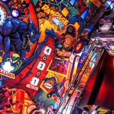 The Stern Venom Premium Pinball Playfield Details.
