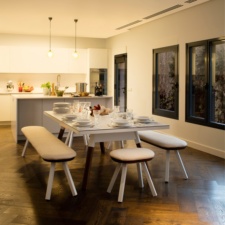 You and Me Tennis Table in White in Ambient.